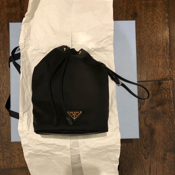 prada logo sailcloth container